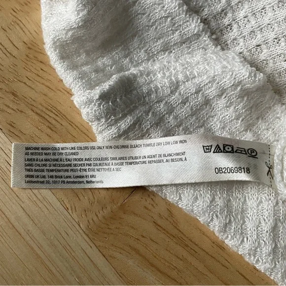 Free People Cream Going Places Snaps Waffle Knit Cardigan Sweater - 35604 - Picture 16 of 16